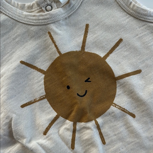 Rylee + Cru Beige Sunburst Romper - Picture 3 of 5